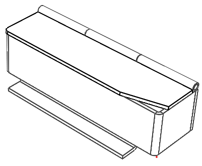 Ash pit flap, 65x220 mm