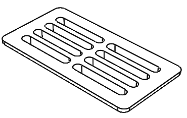 Grate for Salla, 108x198 mm