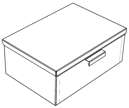 Tuhkalaatikko 105x255x180 mm