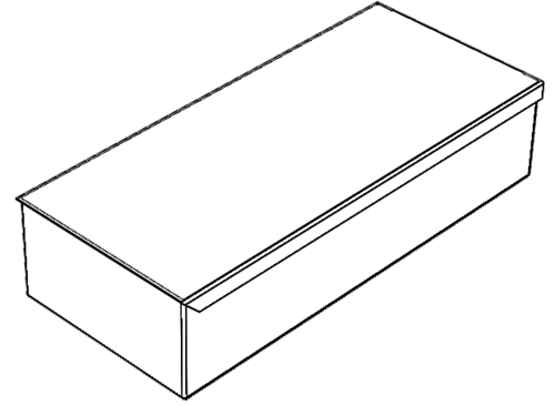 Tuhkalaatikko 85x160x370 mm