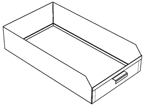 Tuhkalaatikko  100x255x450 mm