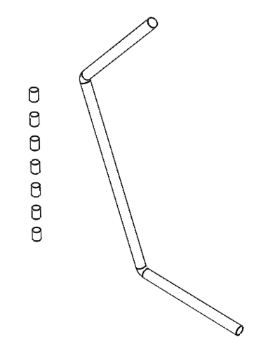 Kohdistuslieriösetti 7 kpl ø15x20 mm, 850 mm tiiviste