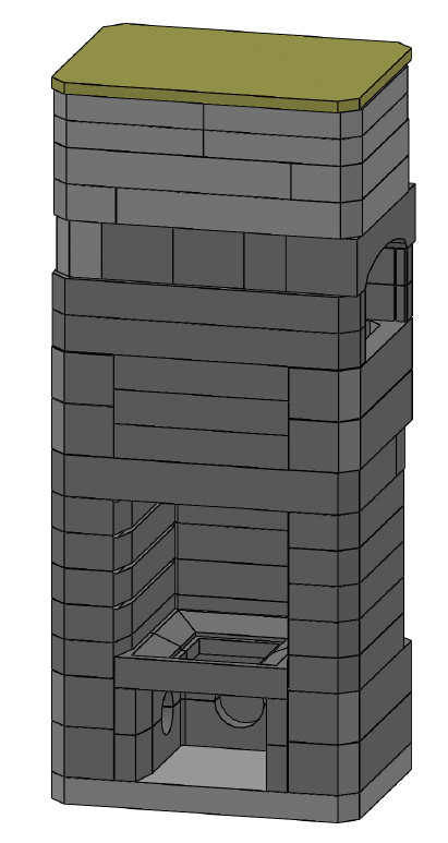 Takkasydän TLU/T OV 600x810x1897