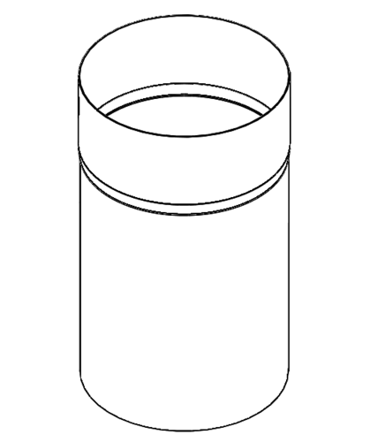 Connection pipe, straight, female Juva